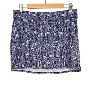 ⭐️3/ $30⭐️ Tranquility Women's Skirt Skort Blue Purple Print Side Slits Size M